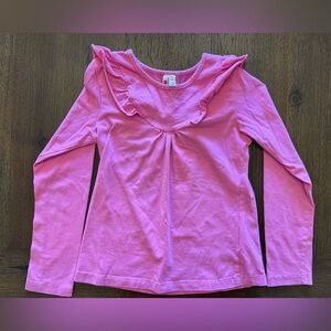 Pink Ruffled Kids Long Sleeve Top